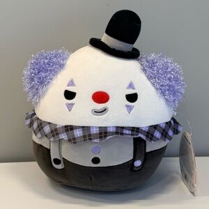 Brand New 8” Ms. K squishmallow Clown Toy with Purple and Black Accents